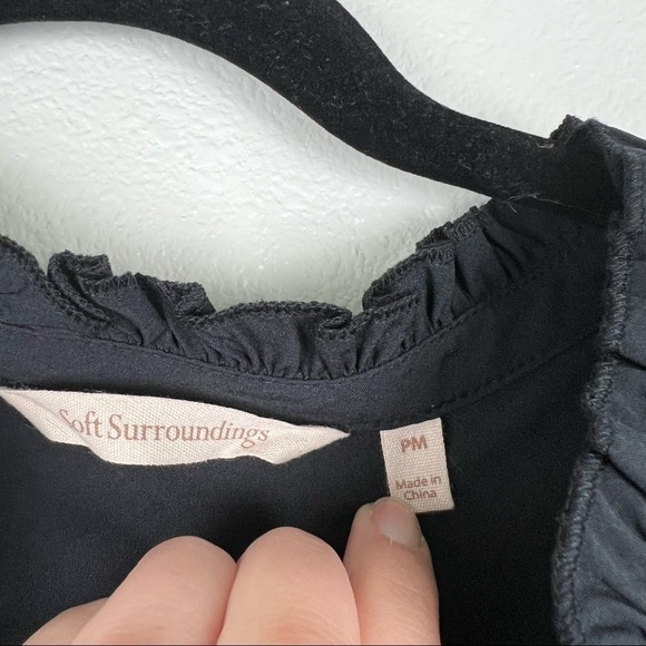 SOFT Surroundings Vivian Shirt Black PM - Picture 6 of 7